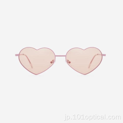 Angular HeartMetalレディースサングラス